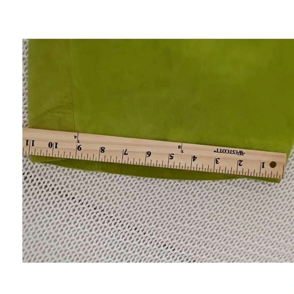 Chia Womens Lime‎ Green 100% Leather High Waisted Pleated Shorts W26 L20 2 4